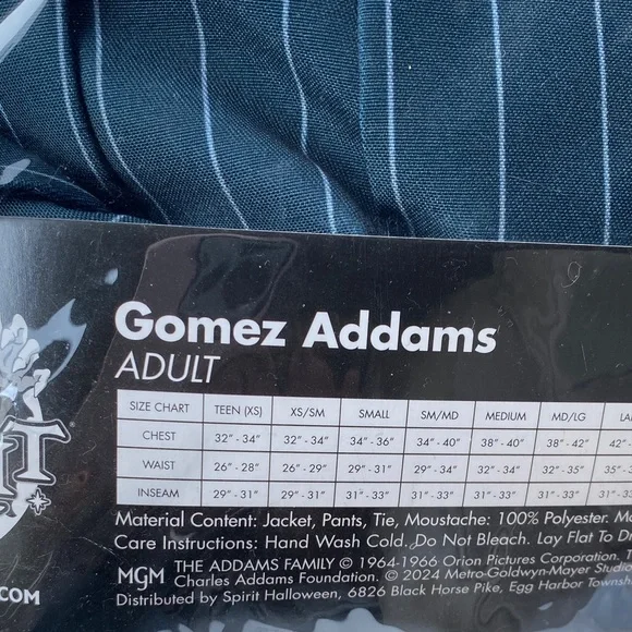 Men's Gomez Pinstripe Suit Costume - Picture 3 of 7